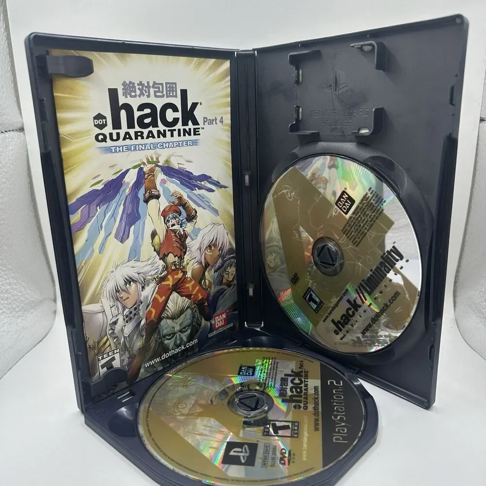 Dot .hack Quarantine Part 4 PS2 CIB Reg Card Anime DVD Tested PlayStation 2